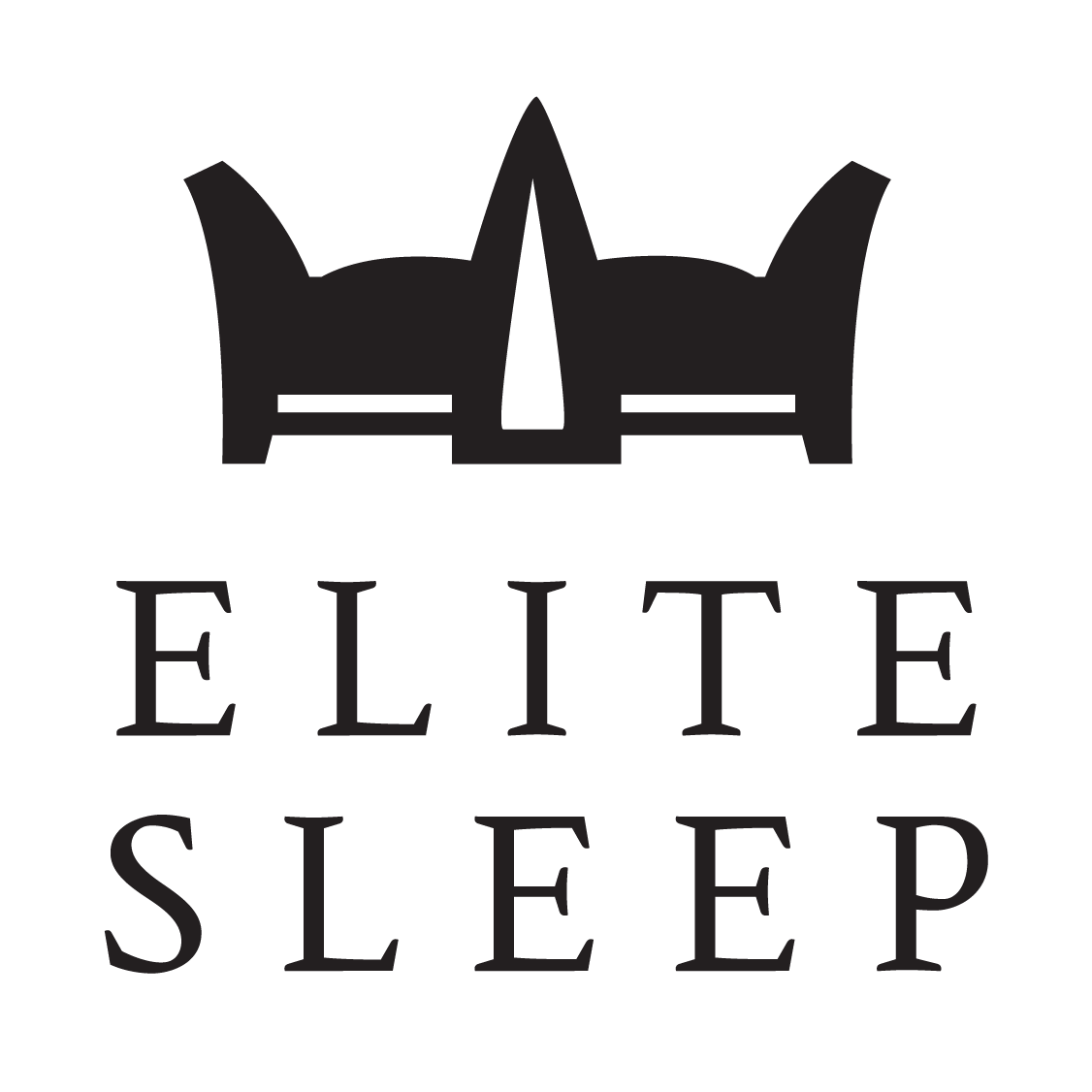 Black text version of Elite Sleep's logo