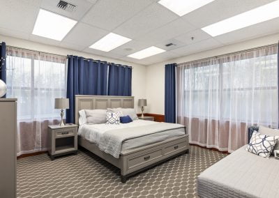 Full-length photo of the interior of one of Elite Sleep's sleep testing suites