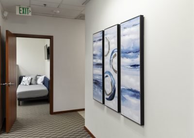 Photo of a hallway interior at Elite Sleep's sleep testing center